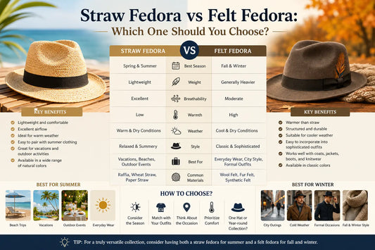Straw Fedora vs Felt Fedora: Which One Should You Choose?