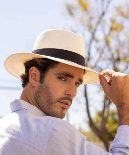 Corleone White Straw Panama Hat