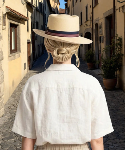Vintage Natural Straw Panama Hat
