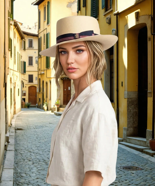 Vintage Natural Straw Panama Hat