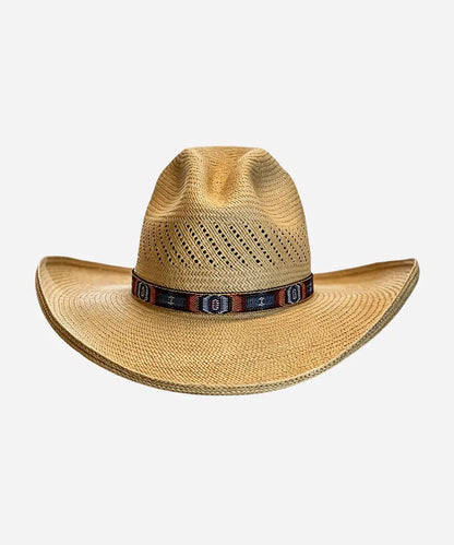 Horizon Brown Palm Leaf Straw Cowboy Hat