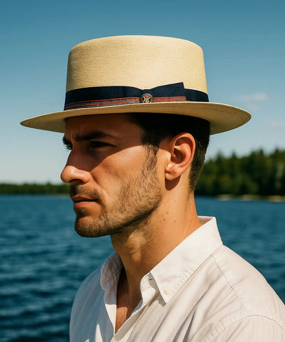 Vintage Natural Straw Panama Hat