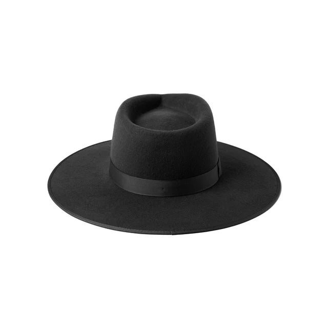 Noir Rancher Black Wool Fedora Hat