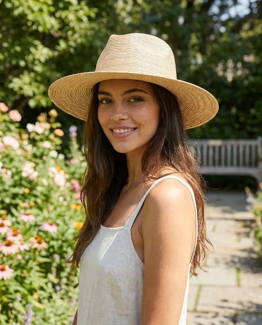 Handmade Summer Palm Leaf Fedora Hat