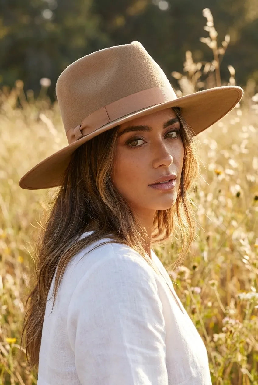 Teak Rancher Brown Australian Wool Fedora Hat