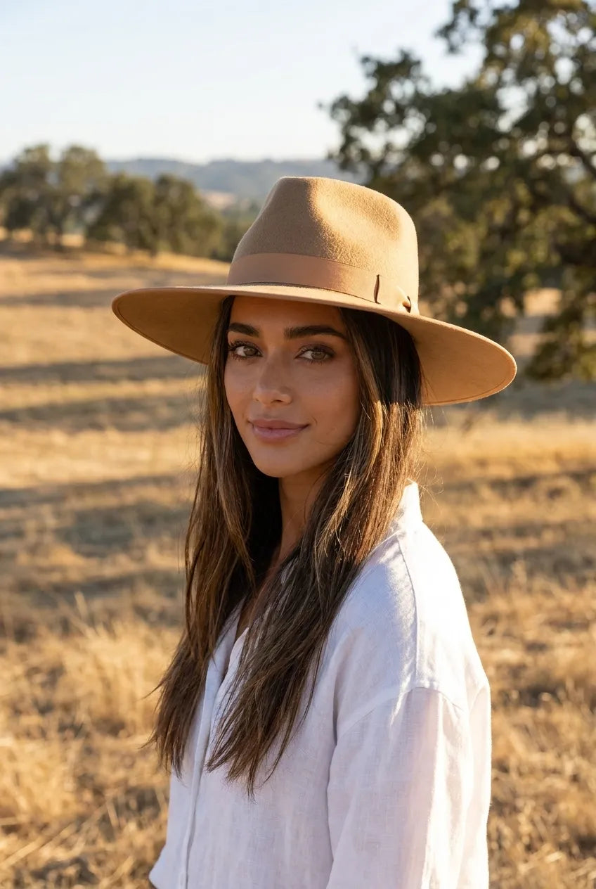 Teak Rancher Brown Australian Wool Fedora Hat