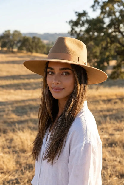 Teak Rancher Brown Australian Wool Fedora Hat
