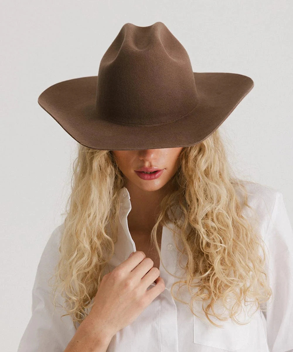 Chocolate Matriarch Cattleman Wool Cowboy Hat
