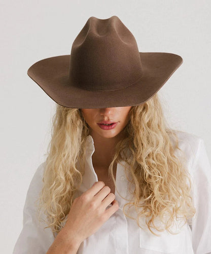 Chocolate Matriarch Cattleman Wool Cowboy Hat