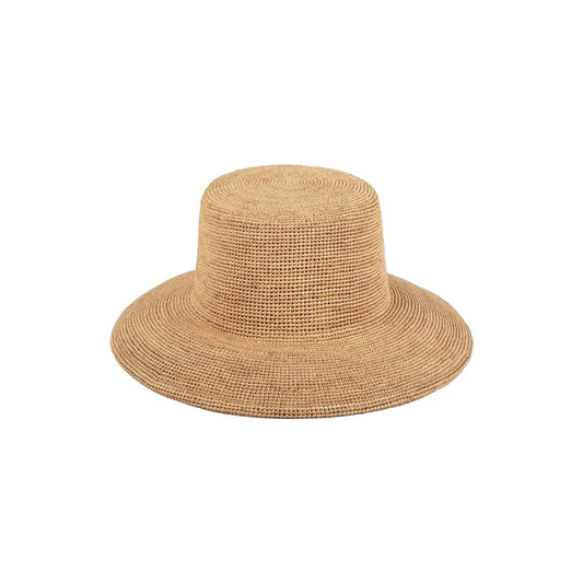 Wide Brim Raffia Straw Women Bucket Hat