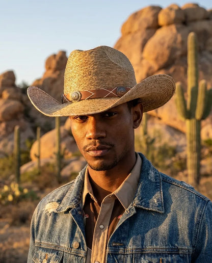 Brown Classic Western Style Straw