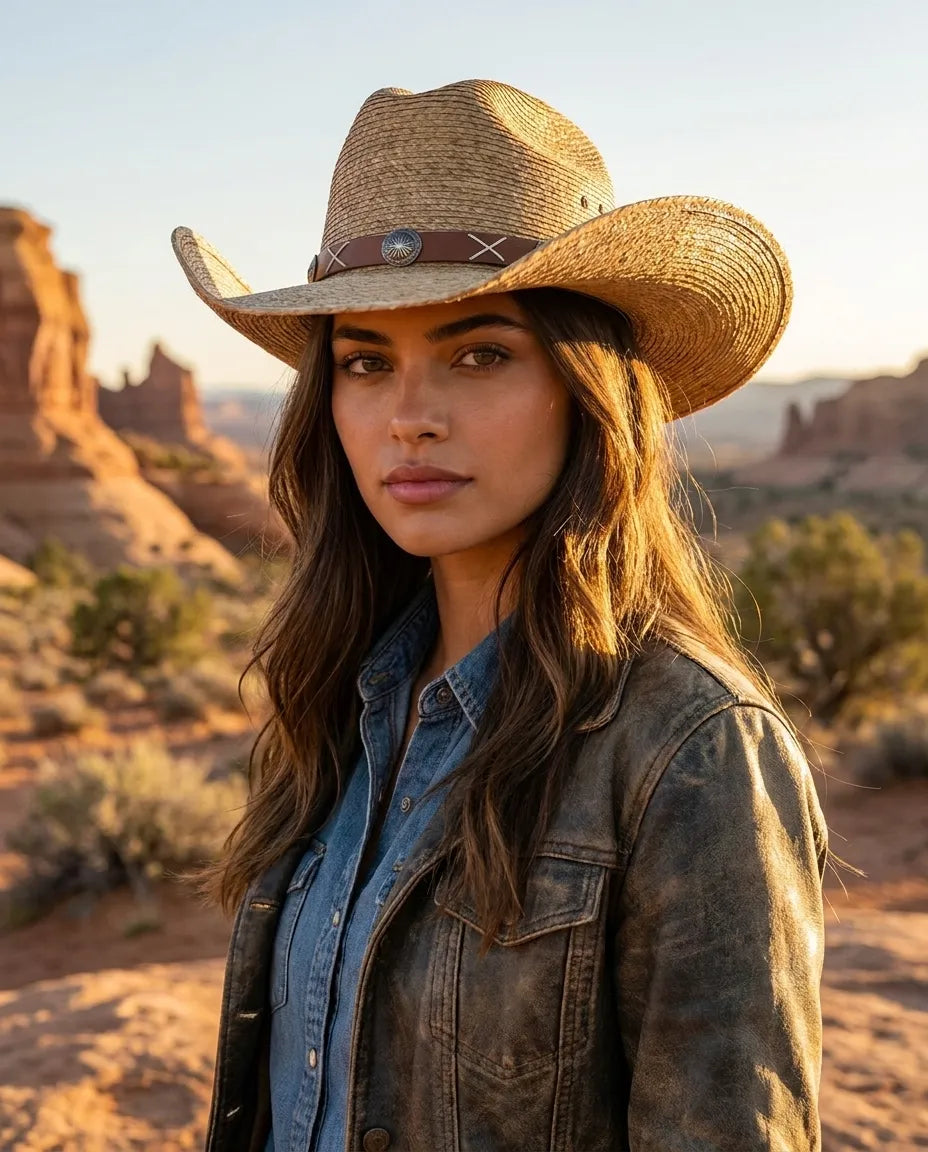 Brown Classic Western Style Straw