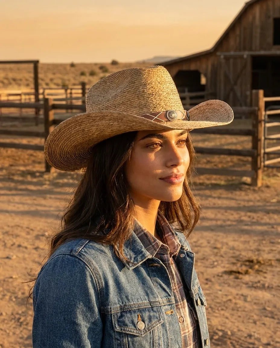 Brown Classic Western Style Straw