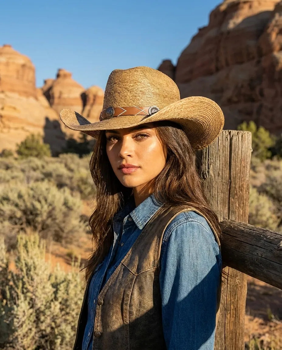 Brown Classic Western Style Straw