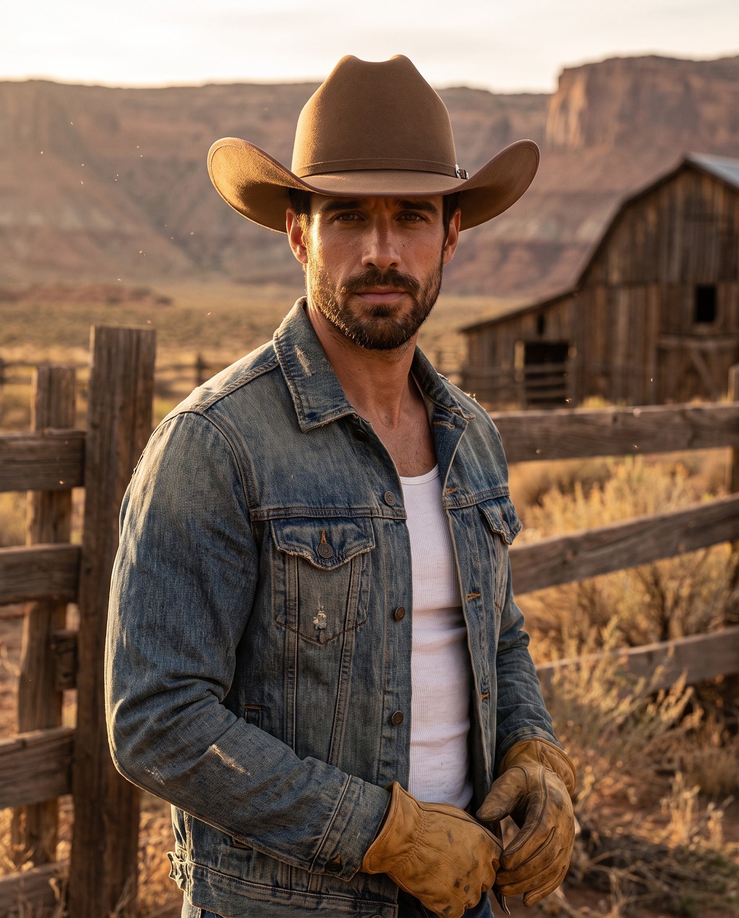 Brown Felt Western Cowboy Hat for Men