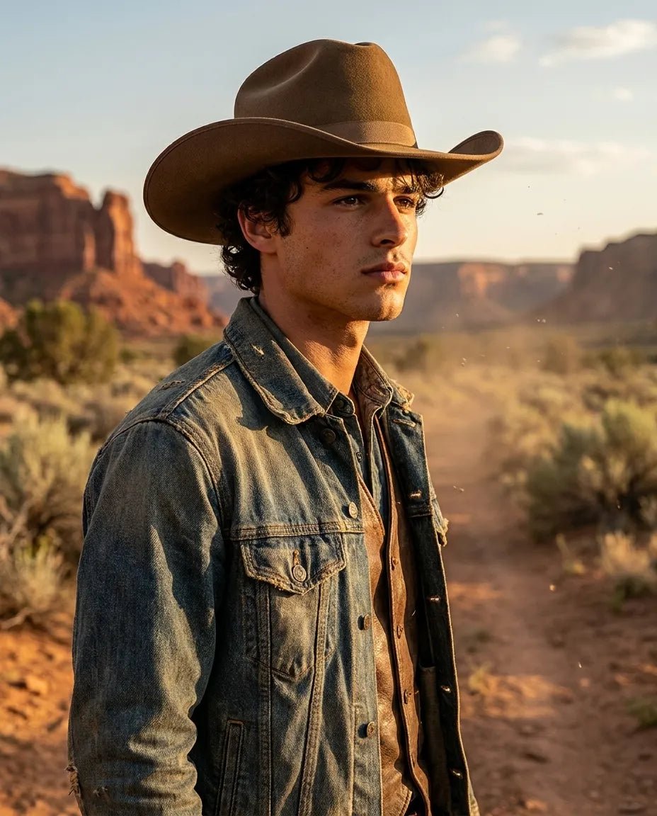 Brown Wool Felt Western Cowboy Hat