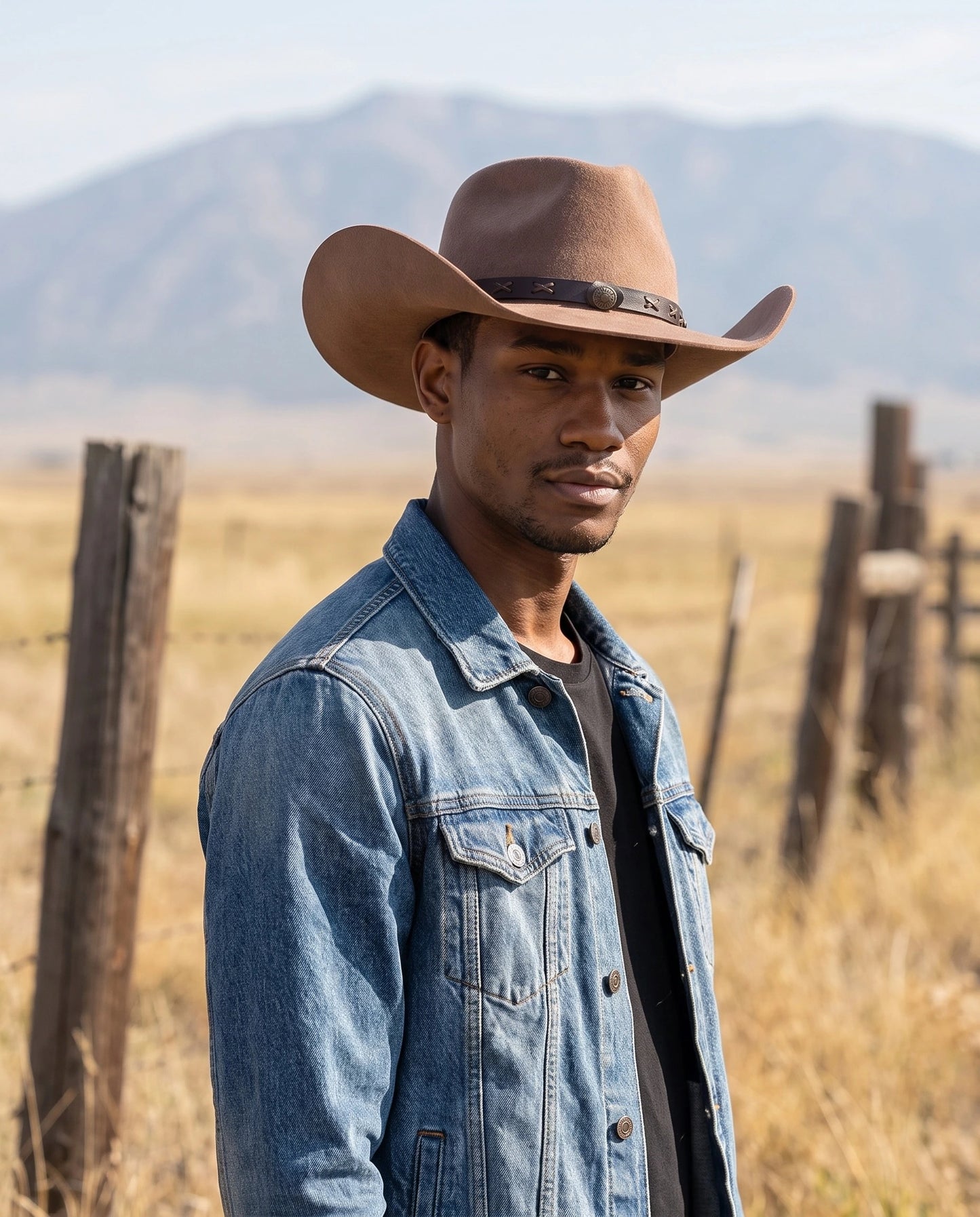 Crest Pinched Crown Brown Wool Felt Hat