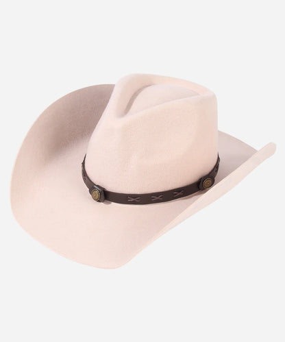 Lubelly Crest Pinched Crown Wool Felt Hat