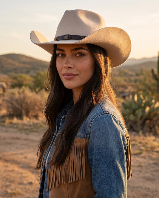 Lubelly Crest Pinched Crown Wool Felt Hat