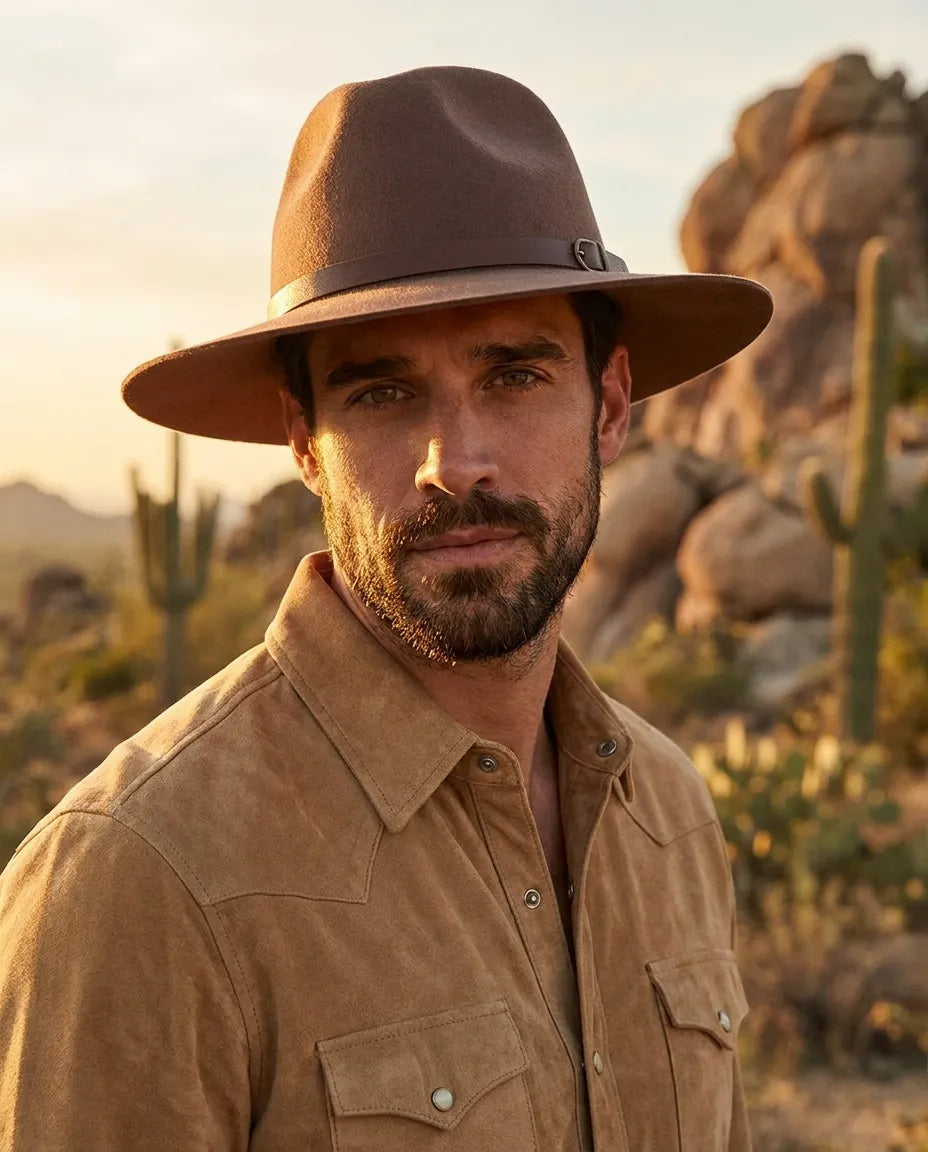 Curator Brown Wool Fedora