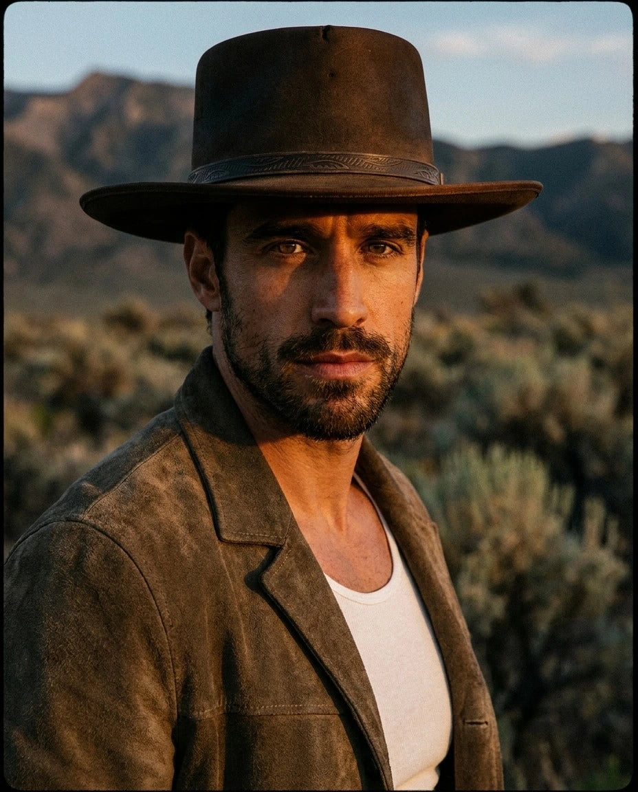 Dark Brown Wool Felt Fedora Hat for Men