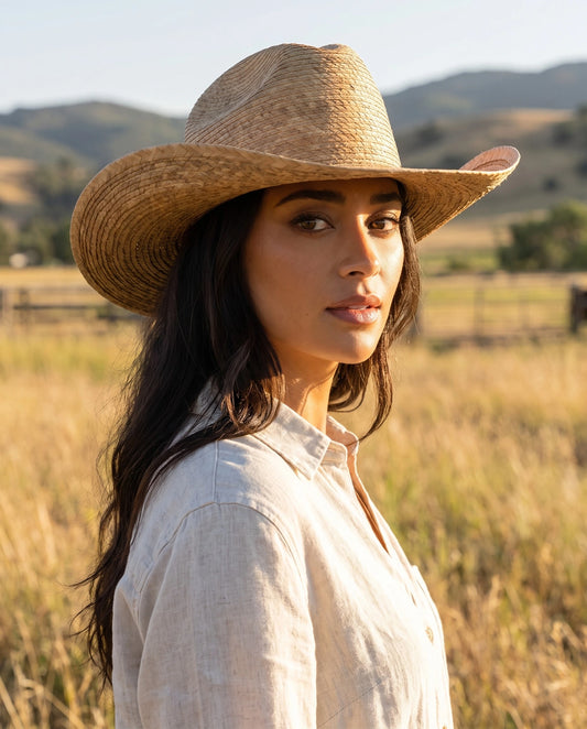 Lubelly Dustline Brown Straw Cowboy Hat