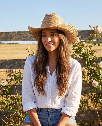 Lubelly Dustline Brown Straw Cowboy Hat