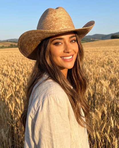Lubelly Dustline Brown Straw Cowboy Hat