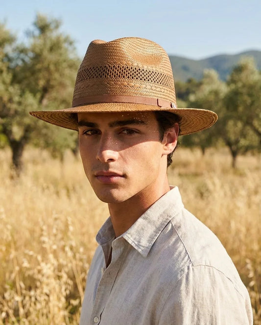 Light Brown Handwoven Summer Straw Hat