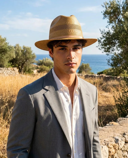 Light Brown Handwoven Summer Straw Hat