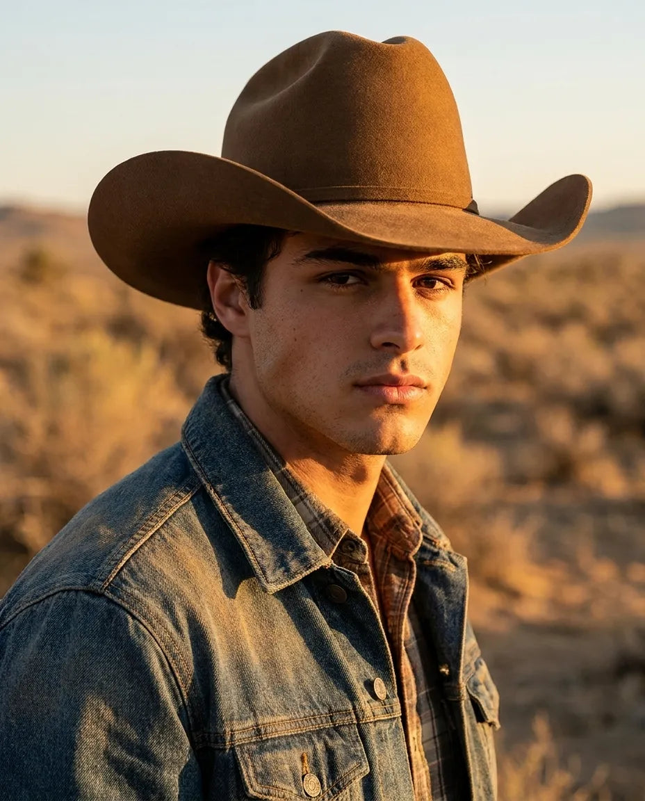 Jimmy Stewart Brown Wool Cowboy Hat