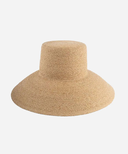 Jolie Natural Packable Straw Bucket Hat