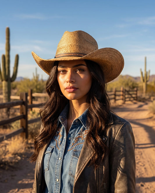 Mesa Brown Straw Western Hat