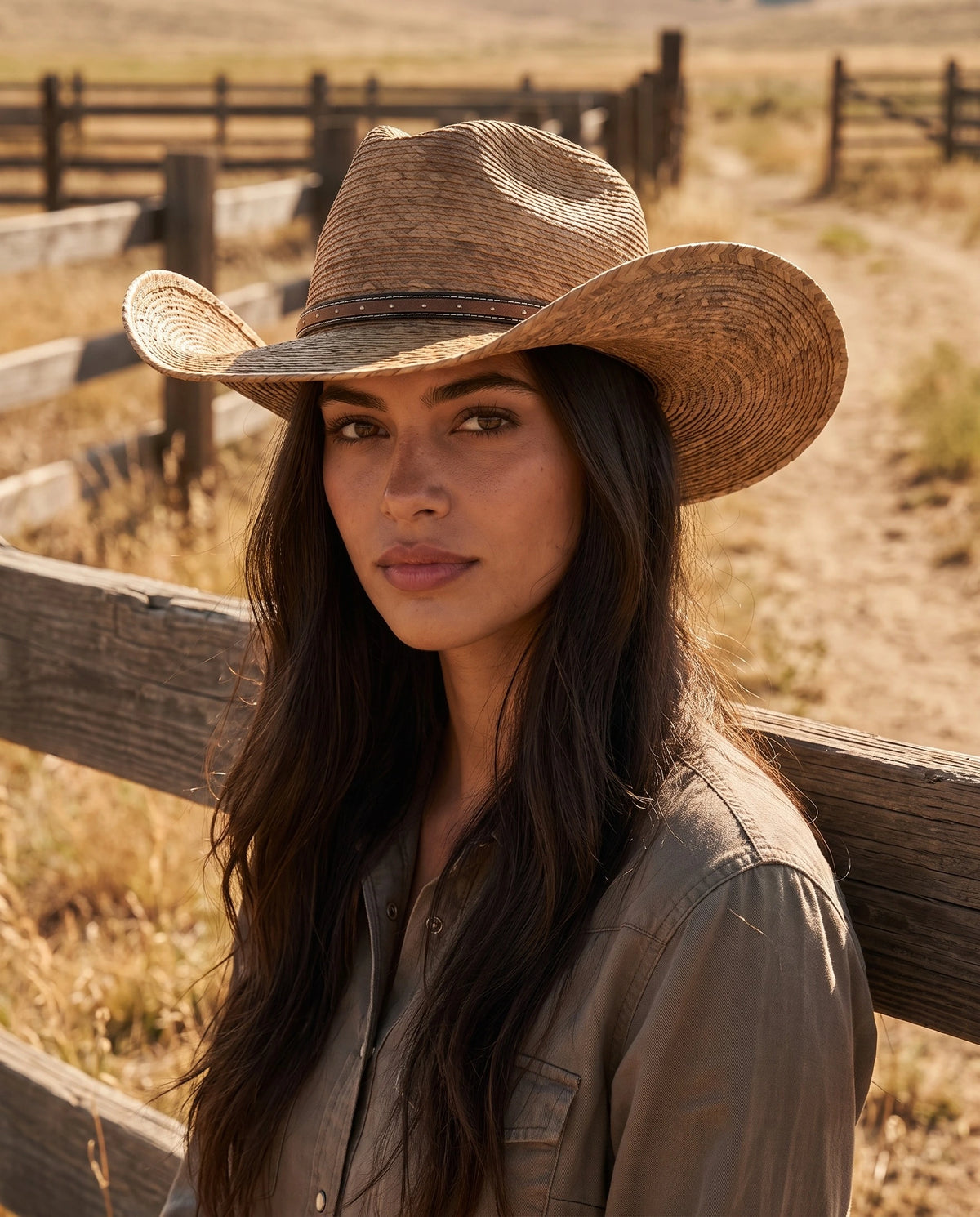 Mesa Brown Straw Western Hat