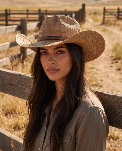 Mesa Brown Straw Western Hat