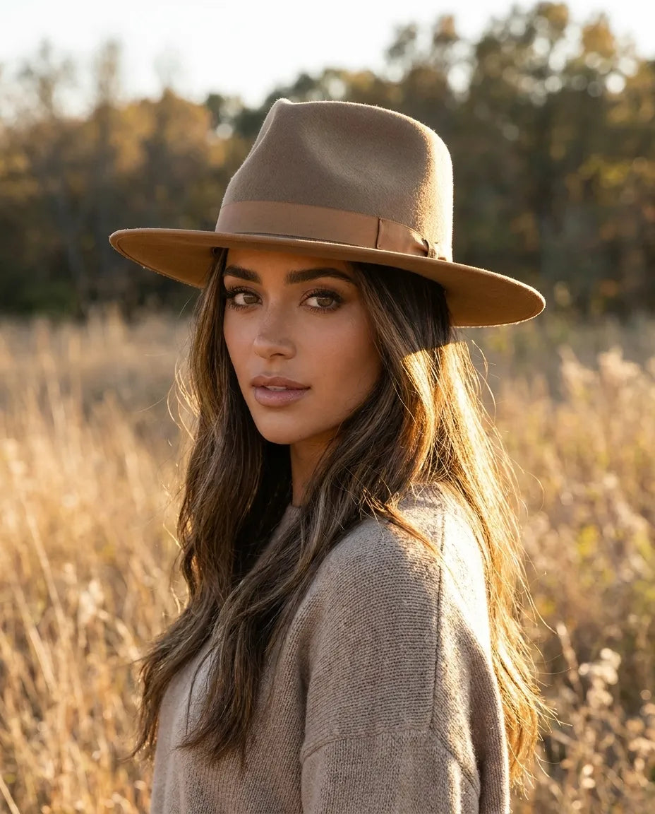 Monroe Rancher Brown Wool Fedora