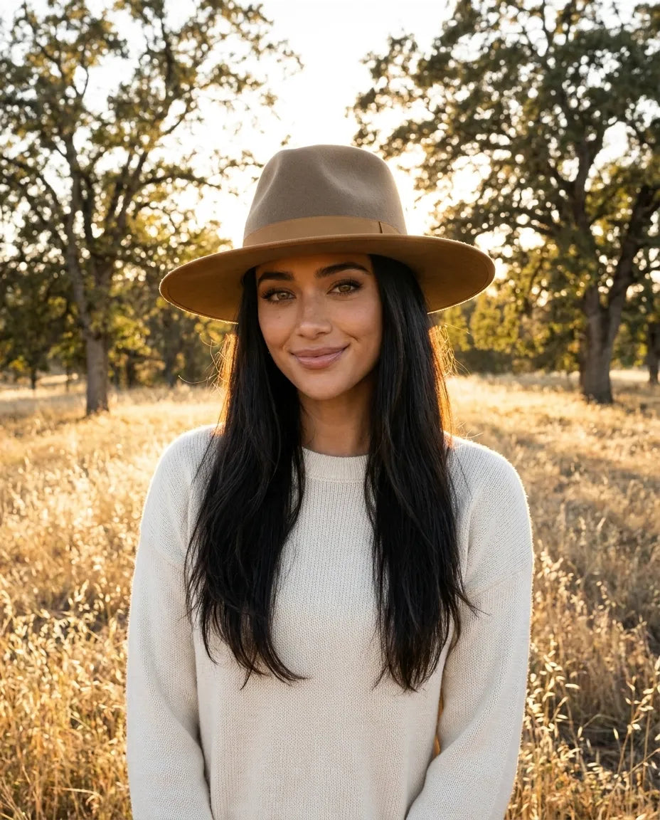 Monroe Rancher Brown Wool Fedora