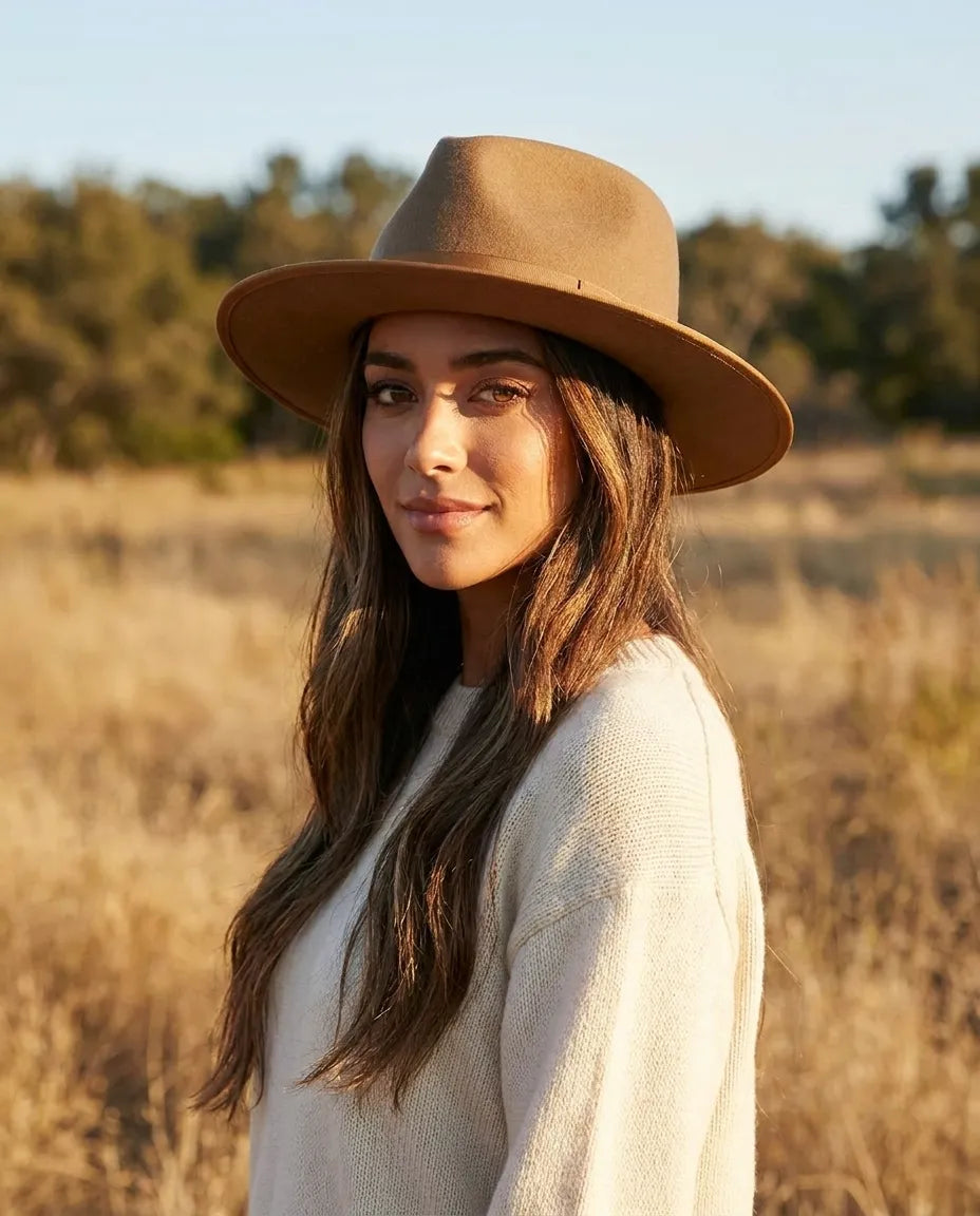 Monroe Rancher Brown Wool Fedora