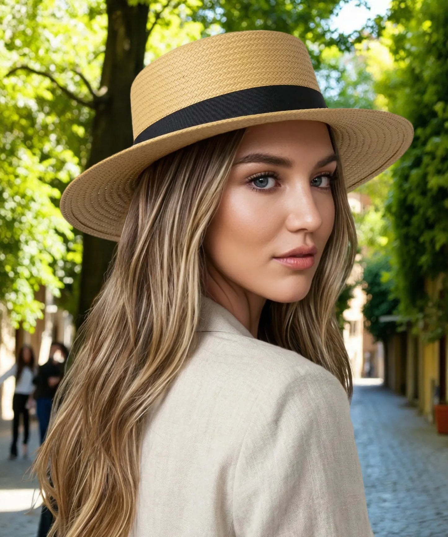 Natural Riviera Straw Boater