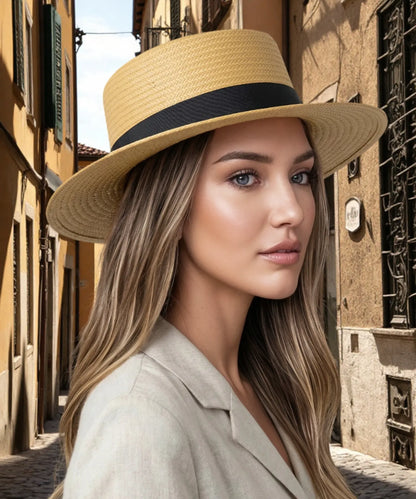Natural Riviera Straw Boater