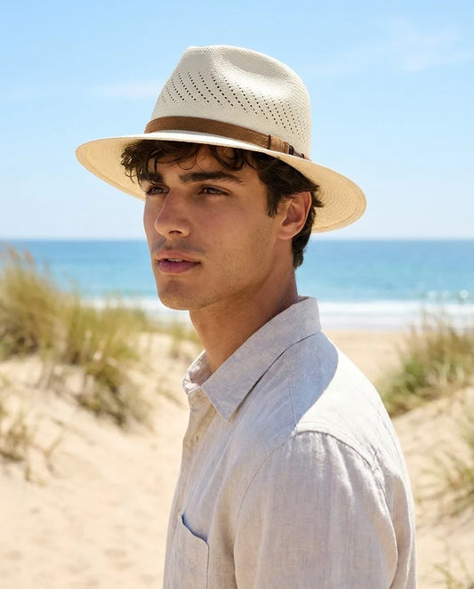 Premium Handwoven Straw Fedora Hat