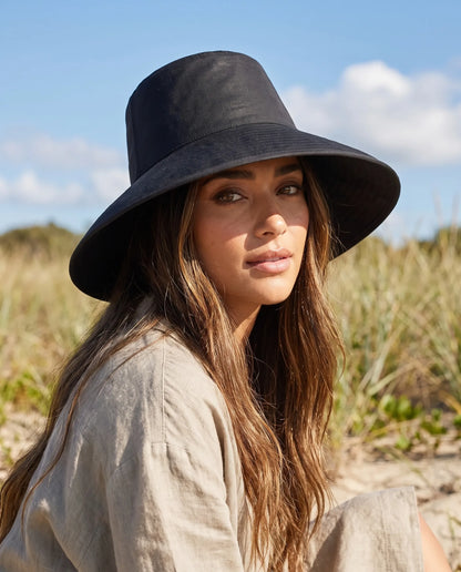 Black Scenic Canvas Bucket Hat