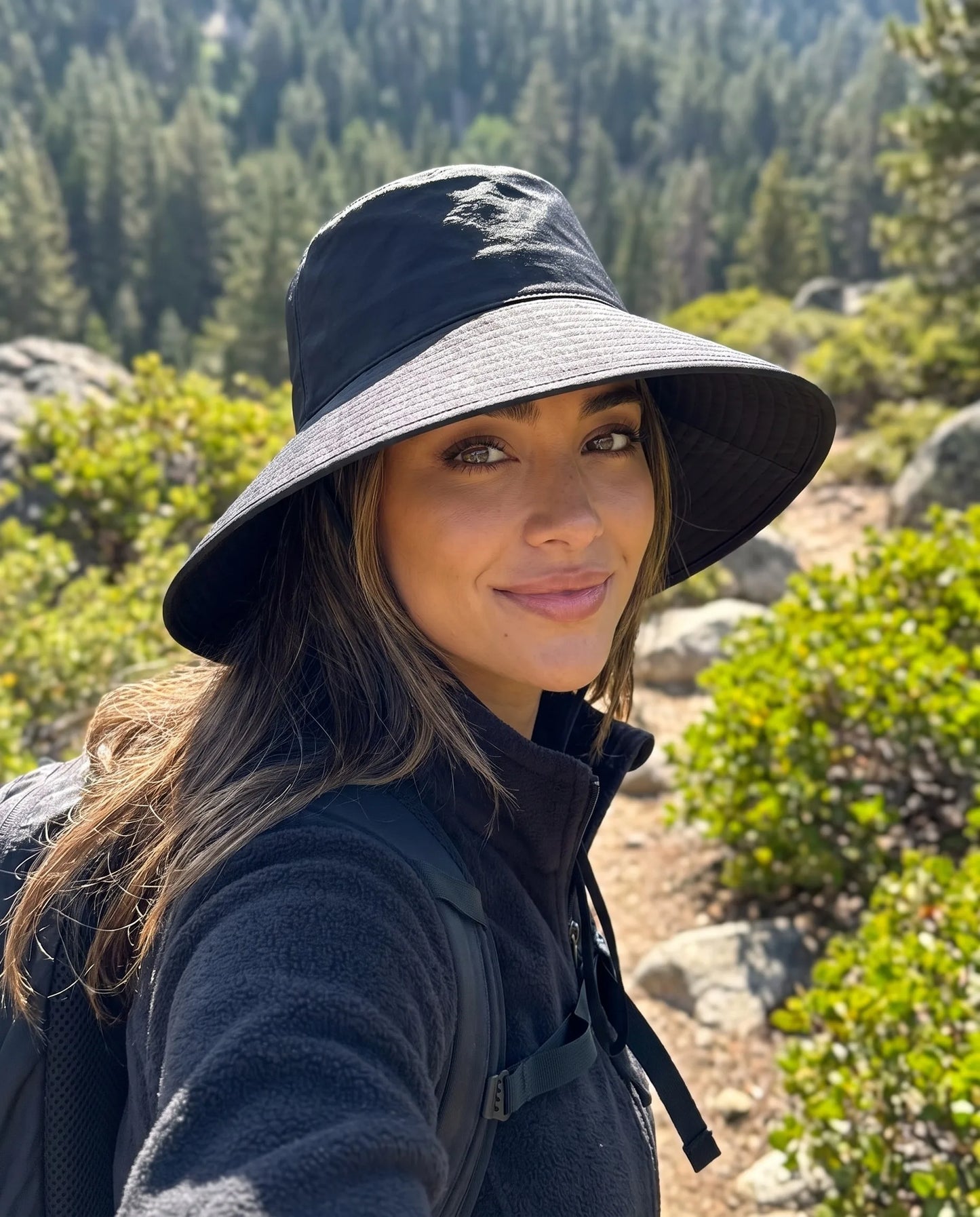 Black Scenic Canvas Bucket Hat