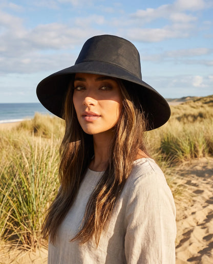 Black Scenic Canvas Bucket Hat