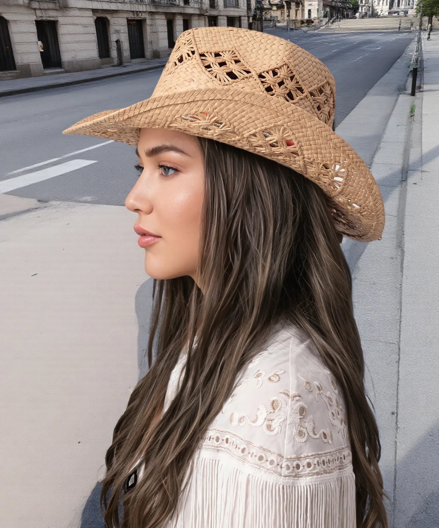 Wilderness Highway Natural raffia Straw Cowboy Hat