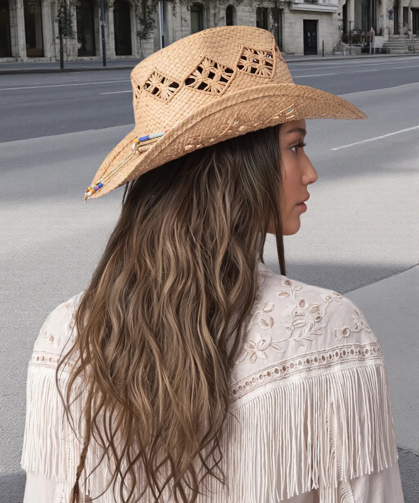 Wilderness Highway Natural raffia Straw Cowboy Hat
