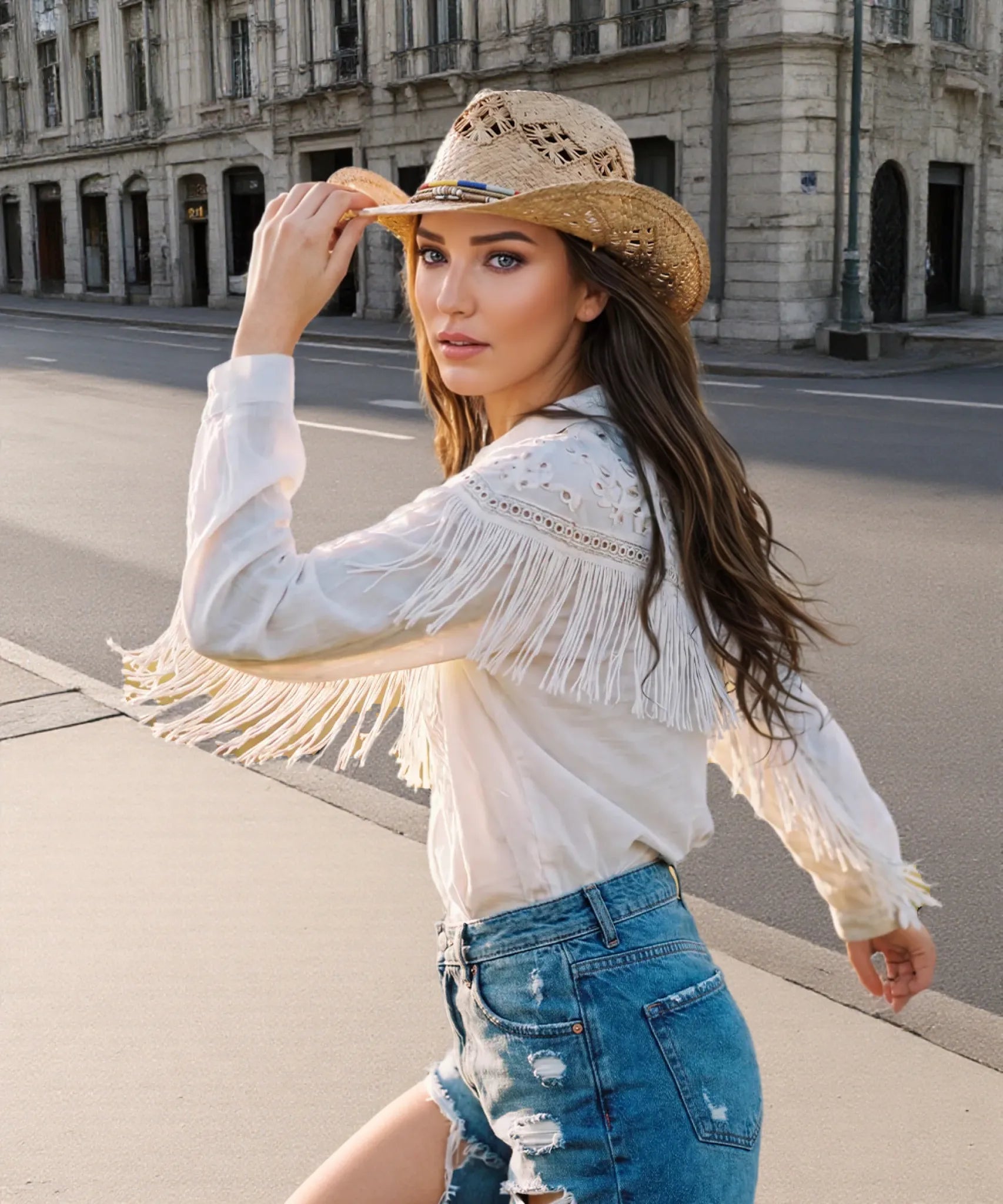 Wilderness Highway Natural raffia Straw Cowboy Hat