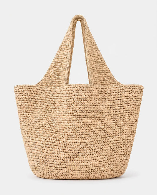 Women’s Ivory Woven Straw Tote Bag – Oversized Boho Beach Bag